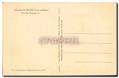 ブルワーズ城（ロワール県） — フランソワ1世の階段 — Éditions d'Art Wéber, Paris — 裏面