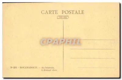 Rocamadour — Widok z dala — Wydawca Helgra, nr 234 — Rewers