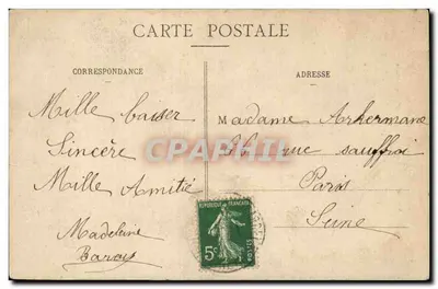 Rouen — Stara domowa z XV wieku, ulica Saint-Romain — C. F. - 326 — Rewers
