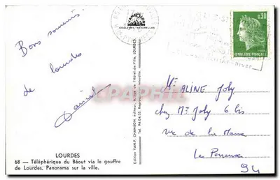 Gouffre de Lourdes — Téléphérique — Édition Yanp — Verso