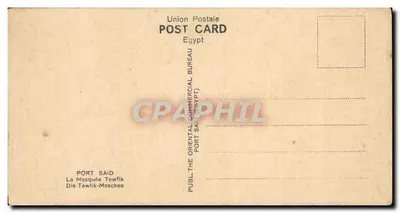 Port Said — Mesquita Tewfik — Editor Port Said — Verso