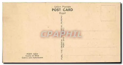 Port Said — Casino e Breakwater — The Oriental Commercial Bureau — Verso