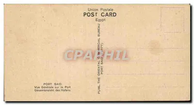 Port Said — Vista Geral do Porto — The Oriental Commercial Bureau — Verso
