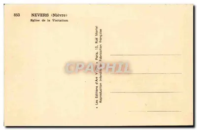 Nevers (Nièvre) — Kerk van de Verkondiging — Edities van Kunst YVON — Achterkant