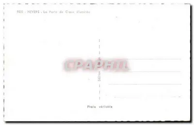 Nevers — Oświetlona Porte de Croix — Wydanie nr 9020 — Rewers
