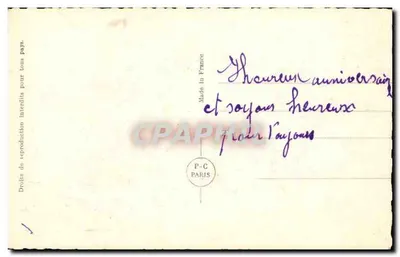 Amor — casal em abraço — P-C PARIS n°4055/1 — Verso