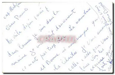 Um homem atravessando um cabo estendido entre duas falésias — Cap Matifou — editor desconhecido — Verso