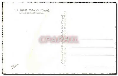 Bains-les-Bains — Zespół Termiczny — Zbiór Viroth — Rewers