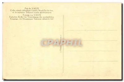 Fort VAUX — Wejście na północny-wschód — Wydawnictwo Verdun — Rewers
