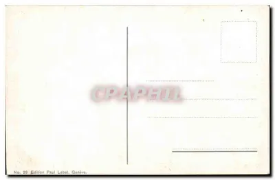 Lago Léman, Ilha de Salagnon e as Dentes do Meio — Edição Paul Labet, Genebra, n°29 — Verso