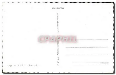 Lille — Widok panoramiczny najważniejszych zabytków — REAL-PHOTO — Rewers