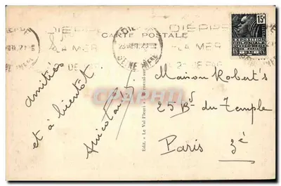 Berneval-sur-Mer — Spadek do morza — Wydawca « Le Val Fleuri » — Rewers