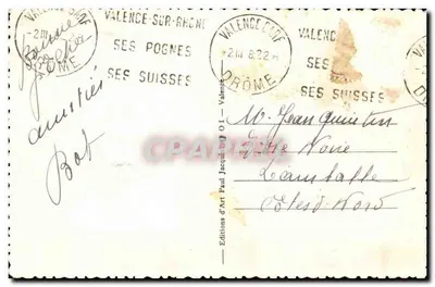VALENCE-sur-RHONE — Ruiny zamku feudalnego Crussol — Foto Paul Jacquin — nr 29 — Rewers