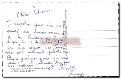 Widok na dolinę Neste i Pic du Midi — Photo-Éditions "ORCÉ" Saint-Paul-de-Neste — Rewers