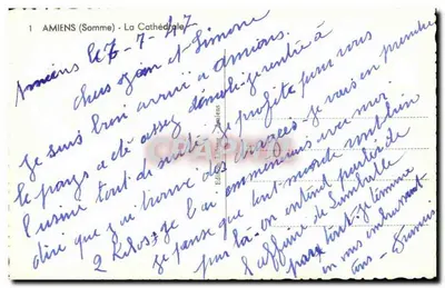 Amiens (Somme) - Katedra — Wydawnictwo Lelong, nr 1 — Rewers