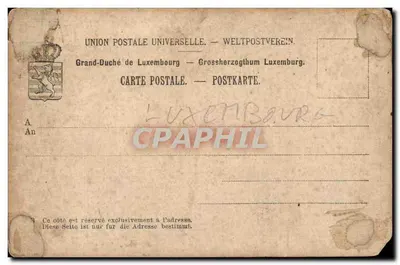 Le Palais Grand Ducal — Luxembourg — Charles Bernhoeft, Série Luxembourg No. 182 — Verso