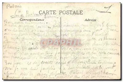 Marselha — Palácio Longchamp — editor Baurat, n°1 — Verso