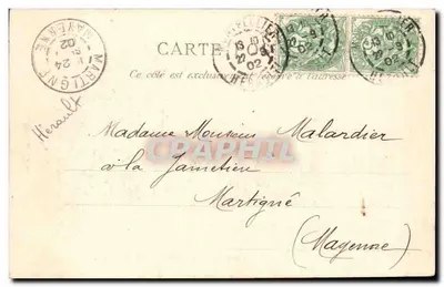 Montpellier — A Prefeitura — Editora Erbina, Paris (Depositado) n°1402 — Verso
