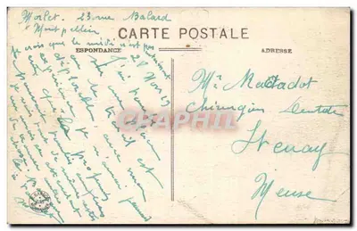 Montpellier — Fontanna Trzech Urodzistych — Wydawnictwo Khédive, nr 14 — Rewers