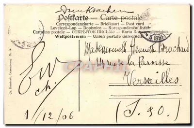 Metz. Katedra — widok na gotycką fasadę — Ch. Bernhöft, Luksemburg, nr 14 — Rewers