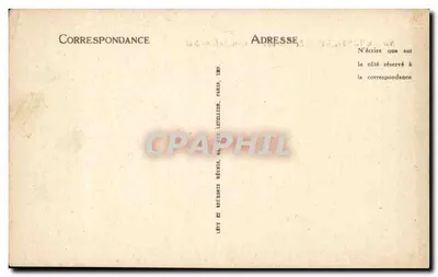 Chantilly — O Castelo — Lado Sul — ND — Verso