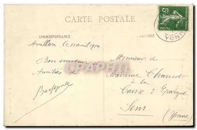Vale do Cousin — Rocha do Crot de la Foudre — Avallon, n°257 — Verso