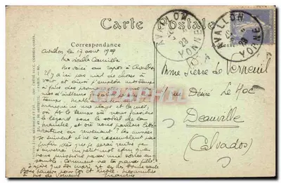 Avallon — Brzegi rzeki Cousin — JND Hot. n°281 — Rewers