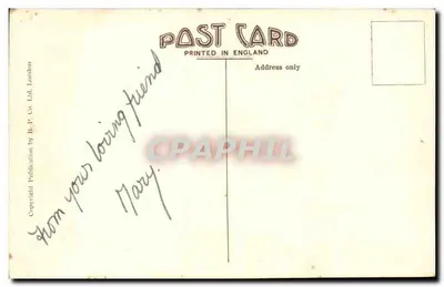 British Museum, Londyn — widok fasady neoklasycznej — wydawca B.P. Co. Ltd. nr 27881 — Rewers