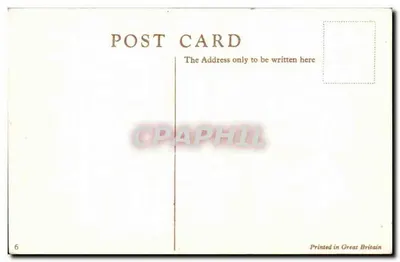 Ponte Tower, Londres — vista com ponte levadiça — cartão postal impresso na Grã-Bretanha — Verso
