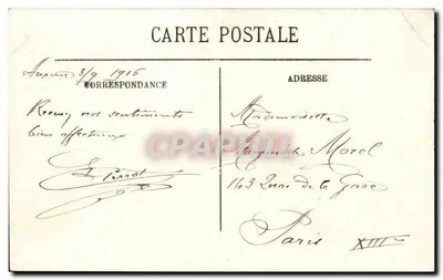 Auxerre — Katedra i most Tournelle widziane z katedry — Wydawnictwo Nowe Galerie — Rewers