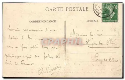 Kościół w Ars (Ain) — Obraz kaplicy Châsse, autor M. Borel z Lyonu — Viland-Vernu, fot. Ars (Ain) — Rewers