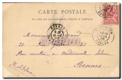 Mont-Saint-Michel — Strona Południowa, widok z Digue — ND Phot — Rewers