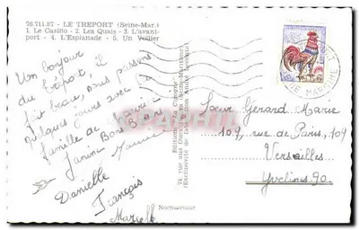 Le Tréport — widok panoramiczny — Wydawnictwo 'La Cigogne' — Rewers