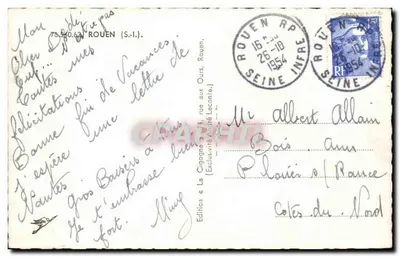 Rouen — Lembrete de Rouen — Edição « A Cegonha » — Verso