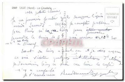La Citadelle - Lille (Nord) — wejście z dekoracjami — Lion, n° 2549 — Rewers