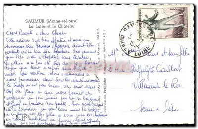Saumur (Maine-et-Loire) — A Loire e o Castelo — Éditions Française — Verso