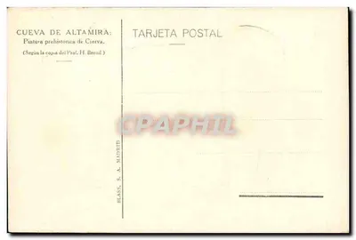 Cueva de Altamira — Przegroda prehistoryczna w Ciervie — Blass, S. A. Madrid — Rewers