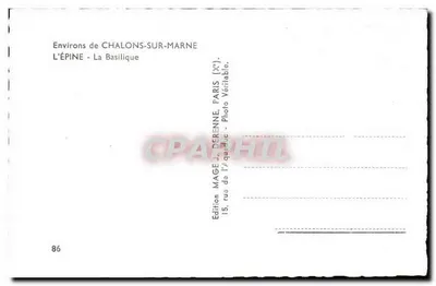 A Espinha - A Basílica — Ao redor de Châlons-sur-Marne — Edição MAGE — Verso