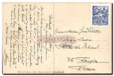 Innsbruck — vue panoramique avec grimpeur — éditeur Leo Stainer, n°155 — Rewers
