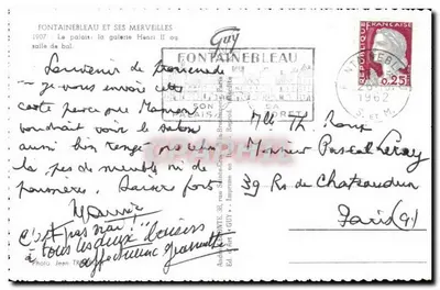 Fontainebleau — Galleria Henri II o sala da ballo — Guy — Verso