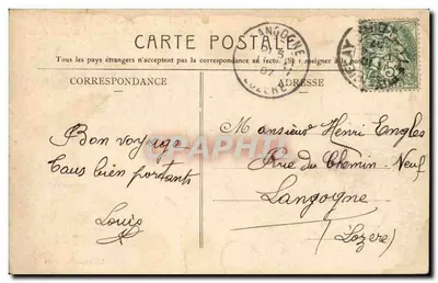 Le Puy-en-Velay (Hte Loire) — Fontaine Chasain, a Catedral e N.-D. da França — L'Hirondelle, Paris, n°471 — Verso