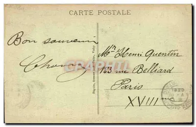Le Puy-en-Velay — Rocberze św. Michała i Kornela (widok z brzegów rzeki Baise) — wydawca nieznany — Rewers