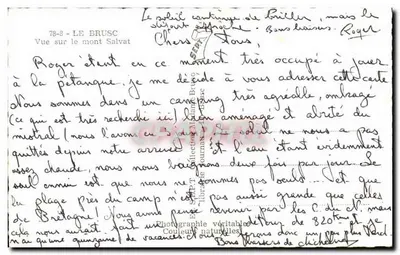 Vista do monte Salvat — Le Brusc — Fotografia verdadeira — Verso