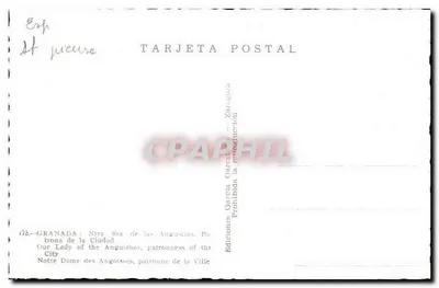Granada — Nossa Senhora das Angústias, padroeira da cidade — Edições García Garrido — Verso