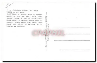 Statua della Vergine del XIX secolo — Cattedrale di San Pietro di Lisieux — Jacques Sturler — Verso