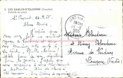 Dzieci z kraju — Les Sables-d'Olonne (Vendée) — Kolekcja BIDALON — Rewers