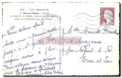 Gouffre du Diable — Croix-de-Vie — Sion-sur-Océan — Edição Jehly-Poupin — Verso