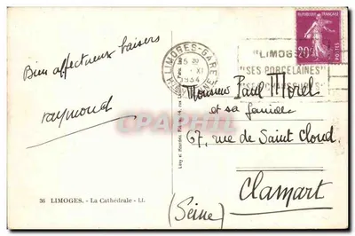 Limoges — Katedra — wydawca LIMOGES - Katedra - L.L. nr 36 — Rewers