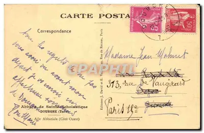 Dourgne (Tarn) — Abadia de Santa Scholastica — Edições J. David e E. Vallet — Verso