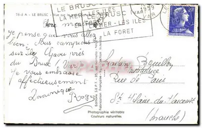 Le Brusc — Vista sobre o mar — Éditions S.E.P.T. - 78-8 A — Verso